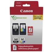 Canon PG-560/CL-561 Original Multipack Ink Cartridges & Photo Paper (3713C008)