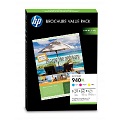 HP 940XL Original Glossy Brochure C/M/Y Value Pack with 100 A4 sheets