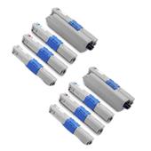 999inks Compatible Multipack OKI 44973509/12 2 Full Sets Laser Toner Cartridges