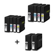 999inks Compatible Multipack Canon PGI-2500XLBK/Y 2 Full Sets + 2 FREE Black Inkjet Printer Cartridges