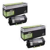 Lexmark 62D2H0E Black Original High Capacity Return Program Laser Toner Cartridge Twin Pack