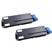 999inks Compatible Twin Pack Oki 44917602 Black High Capacity Laser Toner Cartridges