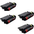 999inks Compatible Quad Pack Lexmark X651H21E Black High Capacity Laser Toner Cartridges