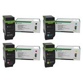Lexmark 75M20K0/Y0 Full Set Original Standard Capacity Toner Cartridges