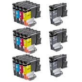 999inks Compatible Multipack Brother LC521 3 Full Sets + 3 FREE BLACK Inkjet Printer Cartridges