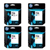 HP 728XL/F9J68A Full Set Original High Capacity Inkjet Printer Cartridges