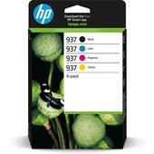 HP 937 Black and Colour Original Standard Capacity Ink Cartridge Multipack (6C400NE)