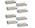 999inks Compatible Multipack OKI 44318605/08 2 Full Sets Laser Toner Cartridges