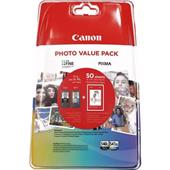 Canon PG-540L/CL-541XL High Capacity Ink Cartridges + Photo Paper Value Pack - 50 Sheets