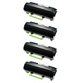 999inks Compatible Quad Pack Lexmark 602 Black Laser Toner Cartridges