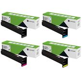 Lexmark 77L20K0/Y0 Full Set Original Return Program Laser Toner Cartridges