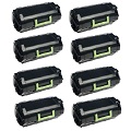999inks Compatible Eight Pack Lexmark 522X Black Laser Toner Cartridges