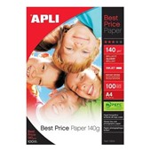 Apli A4 Glossy Paper 140gsm Pack Of 100