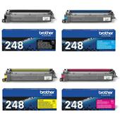 Brother TN248BK/Y Full Set Original Standard Capacity Laser Toner Cartridges
