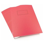 Silvine A4 Exercise Book Ruled Red PK10