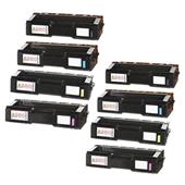 999inks Compatible Multipack Ricoh 408188/91 2 Full Sets Standard Capacity Laser Toner Cartridges
