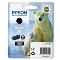 Epson 26 (T260140) Black Original Claria Premium Standard Capacity Ink Cartridge (Polar Bear)