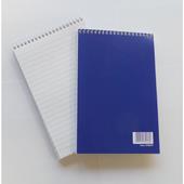 ValueX 127x200mm Wirebound Card Cover Reporters Shorthand Notebook Ruled 160 Pages Blue