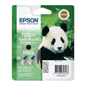 Epson T050140 (T050) Black Twin Pack Original Cartridges (Panda)