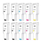 Compatible Multipack HP 738 High Capacity 2 Full Set + 2 Free Black Ink Cartridges