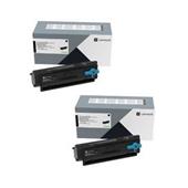 Lexmark 55B0HA0 Black Original High Capacity Toner Cartridges Twin Pack
