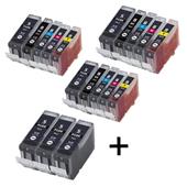 999inks Compatible Multipack Canon PGI-5 and CLI-8 3 Full Sets + 3 FREE Black Inkjet Printer Cartridges