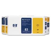 HP 83 Yellow Pigment-Based UV-Resistant Ink CartridgePrintheadPrinthead Cleaner Value Pack (C5003A)