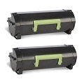 999inks Compatible Twin Pack Lexmark 502H (50F2H0E) Black Laser Toner Cartridges