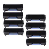 999inks Compatible Eight Pack Lexmark 51B2X00 Black Extra High Capacity Laser Toner Cartridges