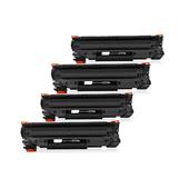 999inks Compatible Quad Pack HP 79A Black Laser Toner Cartridges