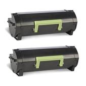 999inks Compatible Twin Pack Lexmark 62D2X00 Black Extra High Capacity Laser Toner Cartridges