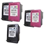 999inks Compatible Multipack HP 301XL 2 Full Sets + 1 Extra Black Inkjet Printer Cartridges