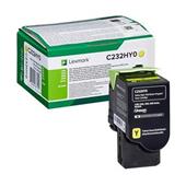 Lexmark C232HY0 Yellow Original High Capacity Return Program Toner Cartridge