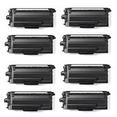 999inks Compatible Eight Pack Brother TN3600XL Black High Capacity Toner Cartridges
