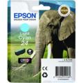 Epson 24 (T242540) Light Cyan Original Standard Capacity Ink Cartridge (Elephant)
