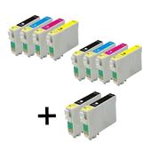 999inks Compatible Multipack Epson T0611/14 2 Full Sets + 2 FREE Black Inkjet Printer Cartridges