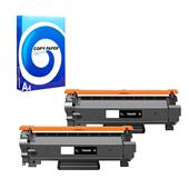 Compatible Twin Pack Brother TN2420 Black High Capacity Laser Toner Cartridges + Free Paper