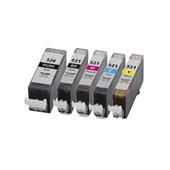 999inks Compatible Multipack Canon PGI-520BK-CLI-521K/C/M/Y 1 Full Set Inkjet Printer Cartridges