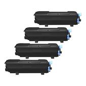 999inks Compatible Quad Pack Kyocera TK-3440 Black Laser Toner Cartridges
