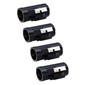 999inks Compatible Quad Pack Dell 593-BBMH Black High Capacity Laser Toner Cartridges