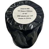 Compatible Zebra 101.6mm x 152.4mm White Large Shipping Paper Label Roll - 250 Labels (ZA4X6-250)