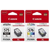 Canon PG-575XL/CL-576XL Full Set High Capacity Original Inkjet Printer Cartridges