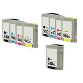 999inks Compatible Multipack HP 940XL 2 Full Sets + 1 Extra Black Inkjet Printer Cartridges