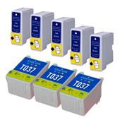 999inks Compatible Multipack Epson T036/37 3 Full Sets + 2 FREE Black Inkjet Printer Cartridges