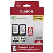 Canon PG-545XL/CL-546XL Original Multipack Ink Cartridges & Photo Paper (8286B011)