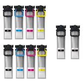 999inks Compatible Multipack Epson T11C1 2 Full Sets + 2 FREE Black Inkjet Printer Cartridges