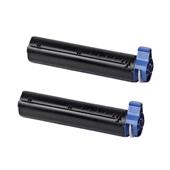 999inks Compatible Twin Pack OKI 45807106 Black High Capacity Laser Toner Cartridges