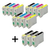 999inks Compatible Multipack Epson T0611/T0614 3 Full Sets + 3 FREE Black Inkjet Printer Cartridges