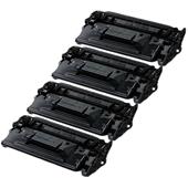 999inks Compatible Quad Pack Canon 052H Black High Capacity Laser Toner Cartridges