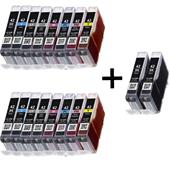 999inks Compatible Multipack Canon CLI-42 2 Full Sets + 2 FREE Black Inkjet Printer Cartridges